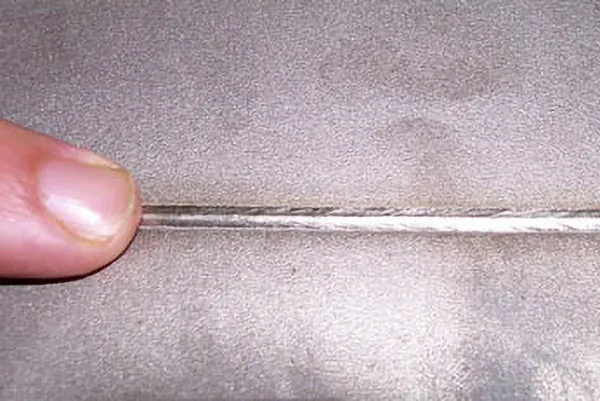 Close-up of GTAW welding on stainless steel pipe