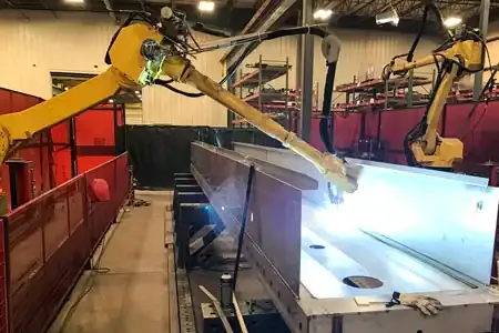Robotic welding cell running a stainless procedure
