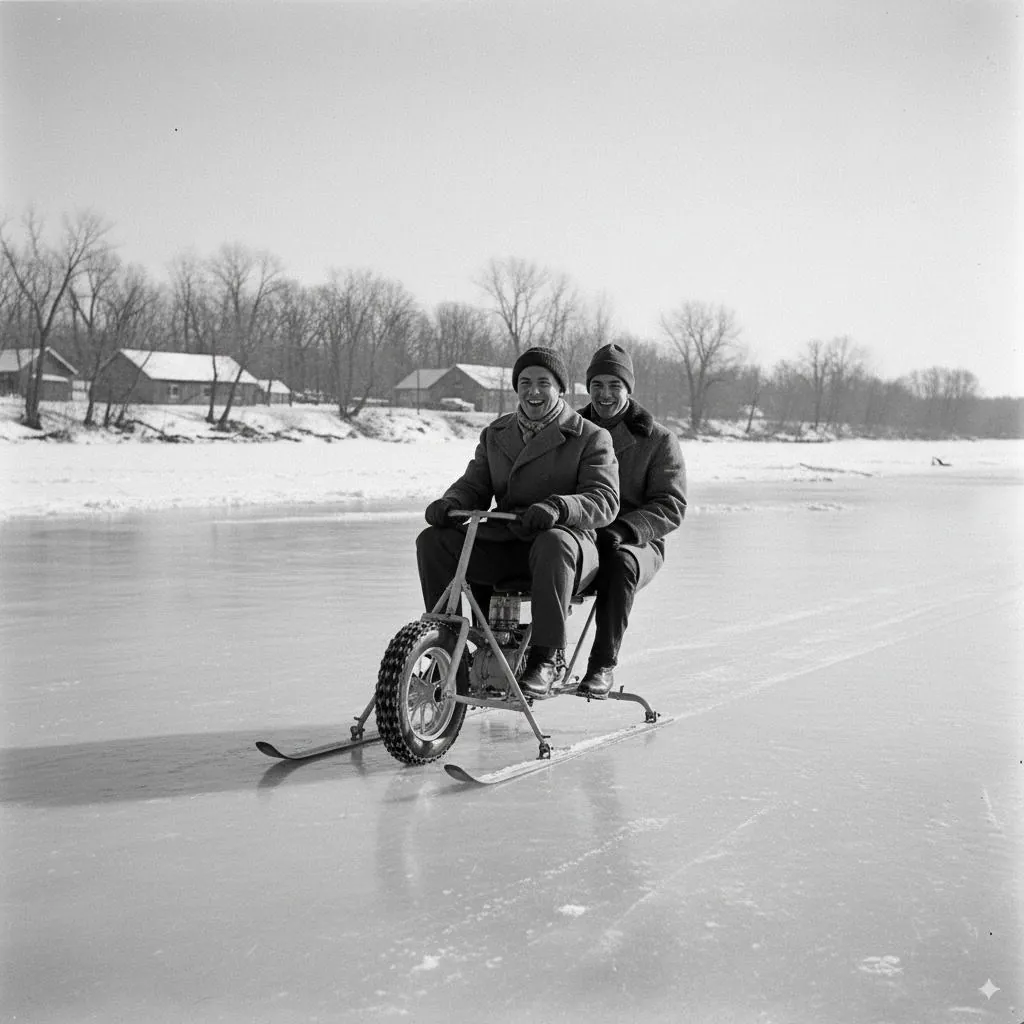 The Northern Manufacturing Ice Skeeter, a 1960s snow machine built in Oak Harbor, Ohio